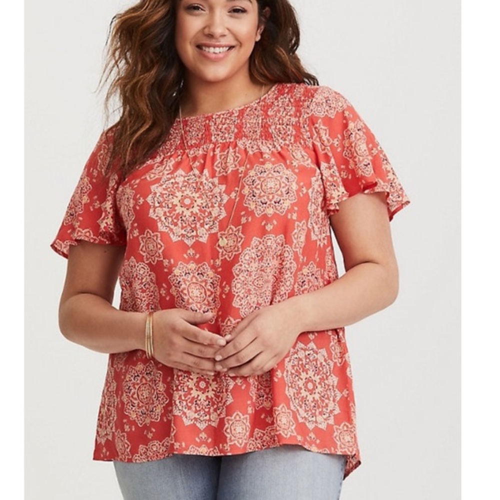 NWT Torrid Abstract Challis Top - Size 2